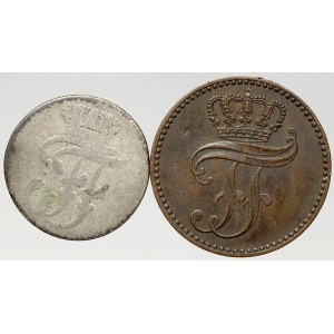 Mecklenburg-Schwerin. 1 schilling 1798, 3 pfennig 1852 A
