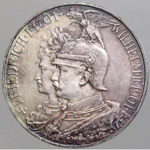 Prusko. Wilhelm II. (1888-1918). 5 M 1901 „200 let království“. KM-526