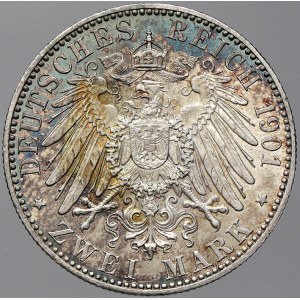 Prusko. 2 M 1901 „200 let království“. KM-525