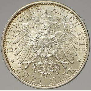 Prusko. 2 M 1913 A výročí 25 let vlády. KM-533