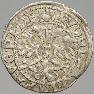 Salm-Kyrburg. Otto (1548-1607). 3 krejcar b.l. s titulem Rudolfa II.
