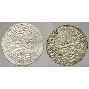 Sasko. Friedrich II. + Friedrich + Sigismund (1428-36). Kopový groš z let 1428-1439, blíže neurč.