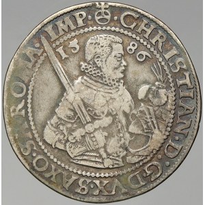 Sasko. Kristian (1586-91). Tolar 1586 HB Drážďany. Kahnt-142