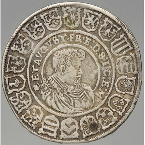 Sasko. Johann Georg I. + August (1611-15). Tolar 1615. KM-44. stopa po uchycení