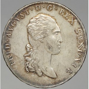 Sasko. Friedrich August I. (1806-27). Tolar 1813 SGH Drážďany. vada střížku