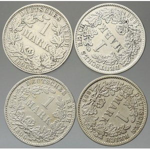 Drobné mince císařství po r. 1871. 1 M 1896 A, D, F, J