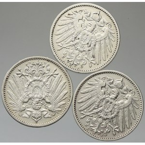 Drobné mince císařství po r. 1871. 1 M 1904 A, E, G