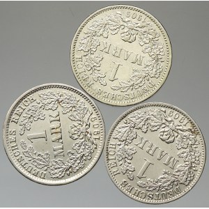 Drobné mince císařství po r. 1871. 1 M 1909 A, D, G