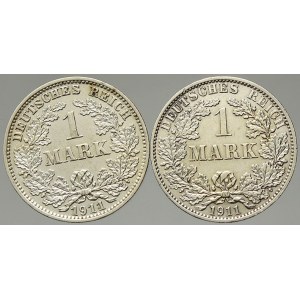 Drobné mince císařství po r. 1871. 1 M 1911 A, E