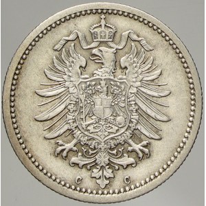 Drobné mince císařství po r. 1871. 50 pf. 1877 C 