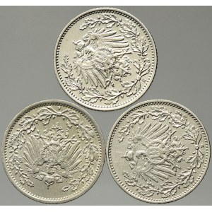 Drobné mince císařství po r. 1871. ½ M 1913 A, D, E