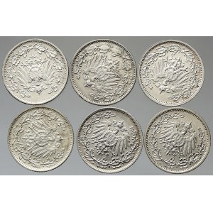 Drobné mince císařství po r. 1871. ½ M 1915 A, D, E, F, G, J