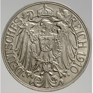 Drobné mince císařství po r. 1871. 25 pf. 1910 J