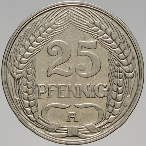 Drobné mince císařství po r. 1871. 25 pf. 1911 A