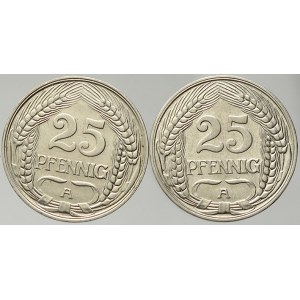 Drobné mince císařství po r. 1871. 25 pf. 1912 A