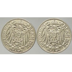 Drobné mince císařství po r. 1871. 25 pf. 1912 A