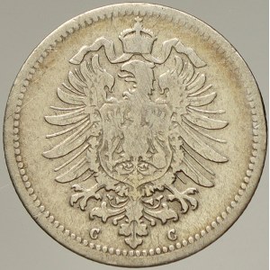Drobné mince císařství po r. 1871. 20 pf. 1875 C