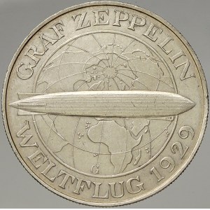 Výmarská republika. 5 RM 1929 G Zeppelin. KM-68