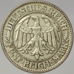 Výmarská republika. 5 RM 1930 A dub. KM-56