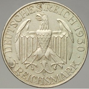 Výmarská republika. 3 RM 1929 E Zeppelin. KM-67
