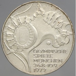 Německo – BRD. 10 DM 1972 G Stadion. KM-133