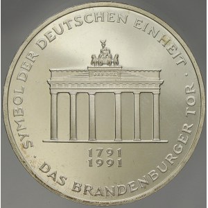 Německo – BRD. 10 DM 1991 A Braniborská brána. KM-177