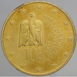 Německo – BRD. 10 € 2002 A Berlín muzeum pozlaceno