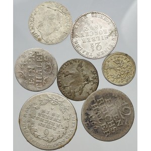 Německo – konvoluty. Konvolut 7 stříbrných pruských mincí