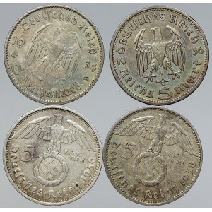 Německo – konvoluty. 5 RM 1934-1938