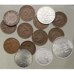 Německo – konvoluty. Konvolut drobných mincí
