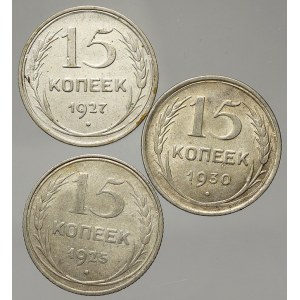 RSFSR – SSSR (1917-92). 15 kop. 1925, 1927, 1930. KM-87
