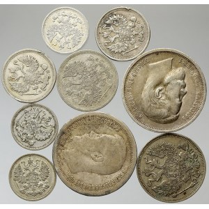Konvoluty. Konvolut stříbrných mincí Mikuláše II.