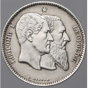 Belgie. 1 frank 1880 jub. KM-38