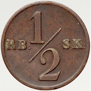 Dánsko. 1/2 rigsbank skilling 1838. KM-715