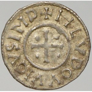 Francie. Ludvík I. Pobožný (814-840). Karolínský denár (1,71 g) typu Christiana Religio