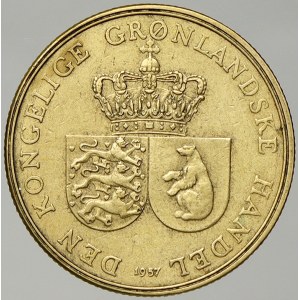 Grónsko. Frederik IX. (1947-72). 1 koruna 1957. KM-10