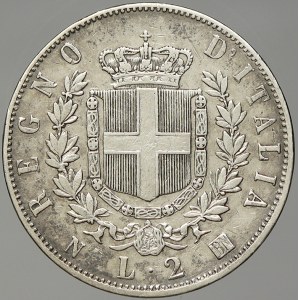 Itálie. 2 lira 1862 N. KM-6a