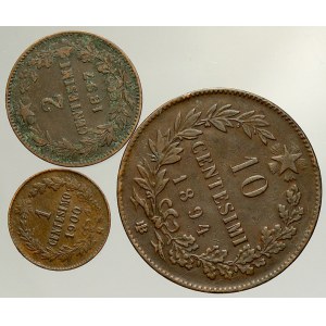 Itálie. Konvolut měděných mincí 1-10 centesimi