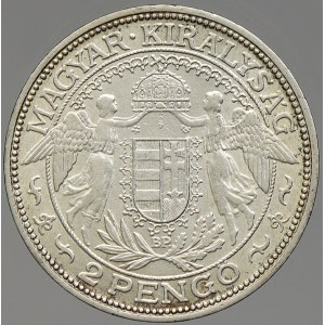 Maďarsko. 2 pengö 1938. KM-511
