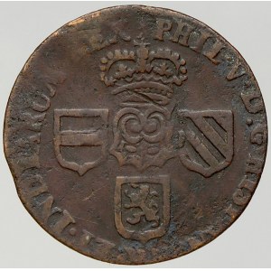 Nizozemí – Španělské. Filip V. (1700-24-46). Duit 1710. KM-2