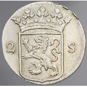Nizozemí – Utrecht. 2 stuiver 1785. KM-112. n. hr.