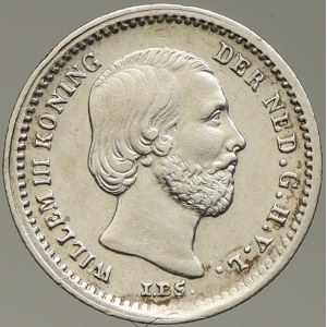 Nizozemí. Vilém III. (1849-90). 5 cent 1870. KM-91