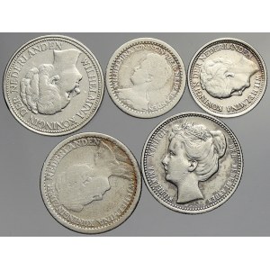 Nizozemí. Konvolut drobných stříbrných mincí