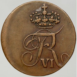 Norsko. Frederik VI. (1818-41). 2 skilling courant 1810. KM-280. excentr.