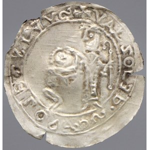 Polsko. Boleslav III. Křivoústý (1102-1107-1138). Brakteát (absolucyjny). (0,42 g). Kop.-47 lehce olomen a napr. ražbou
