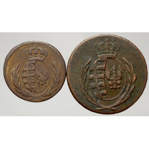 Polsko - Varšavské knížectví. 3 groše 1811, 1 groš 1811