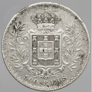 Portugalsko. 500 reis 1891. KM-535. n. škr., n. hr.