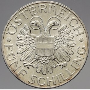 Rakousko, republika. 5 schilling 1936