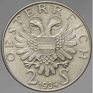 Rakousko, republika. 2 schilling 1934 Dollfus
