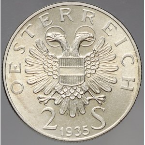 Rakousko, republika. 2 schilling 1935 Lueger